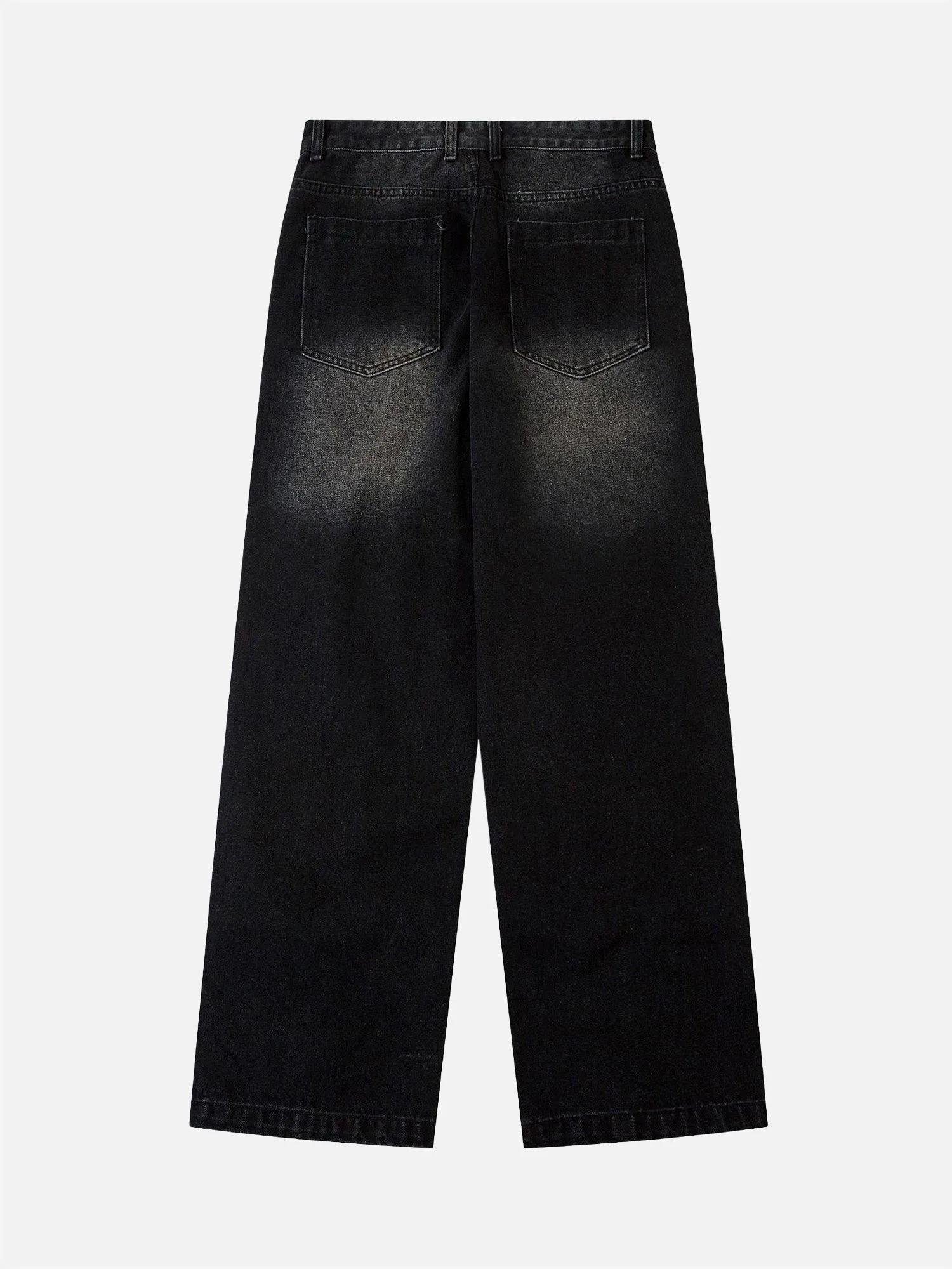 1984 American Street Trend Zipper Design Washed Jeans