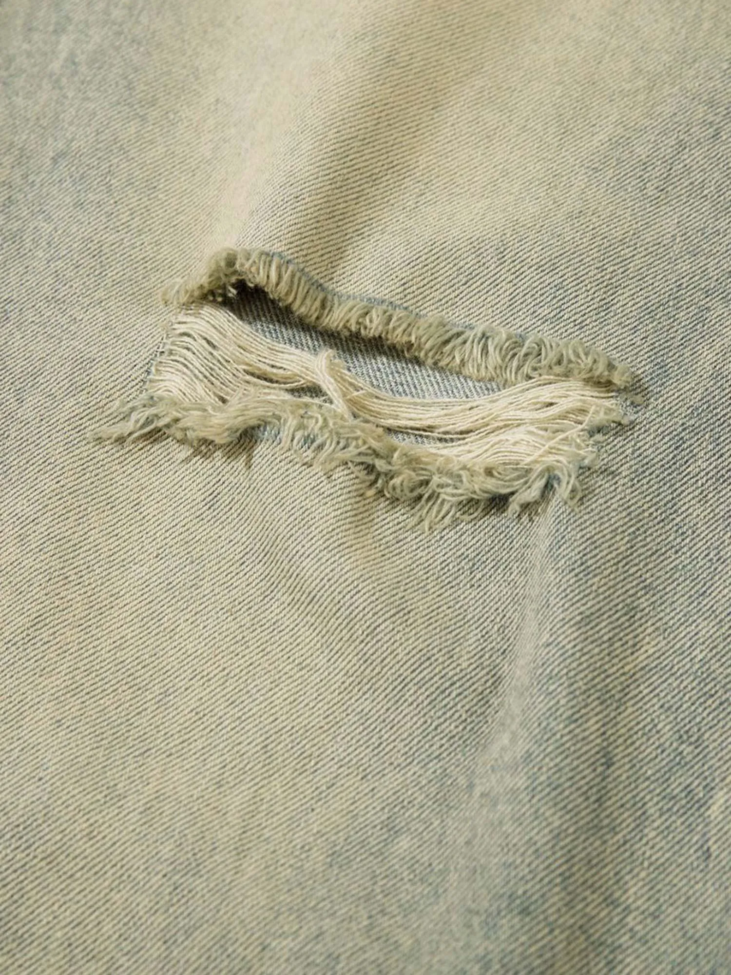 1984 American Street Trend Zipper Design Washed Jeans