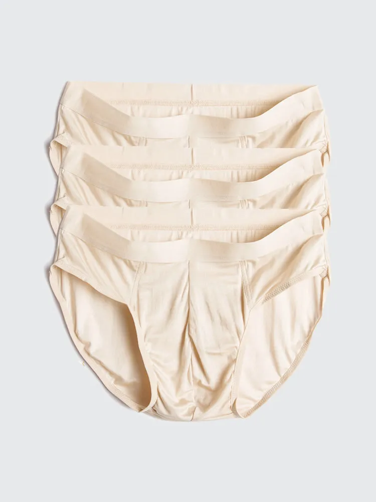 3Pcs Heren Briefs Breathable Zijde Gebreid Ondergoed