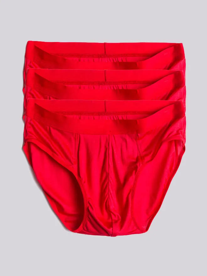 3Pcs Heren Briefs Breathable Zijde Gebreid Ondergoed