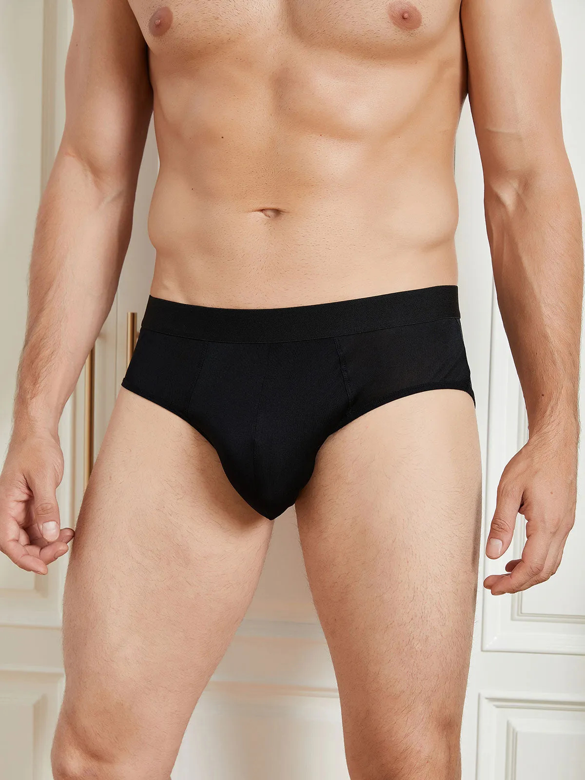 3Pcs Heren Briefs Breathable Zijde Gebreid Ondergoed