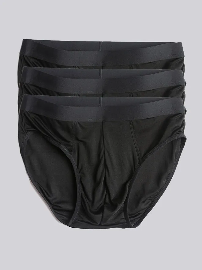 3Pcs Heren Briefs Breathable Zijde Gebreid Ondergoed