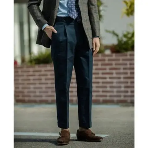 Aidase Casual Suit Pants Men Korean Fashion Slim Classic Harem Pants Vintage Loose Solid Bussiness Blazer Trousers High Quality