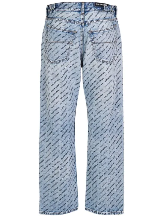 Balenciaga   Buckle loose fit denim jeans 