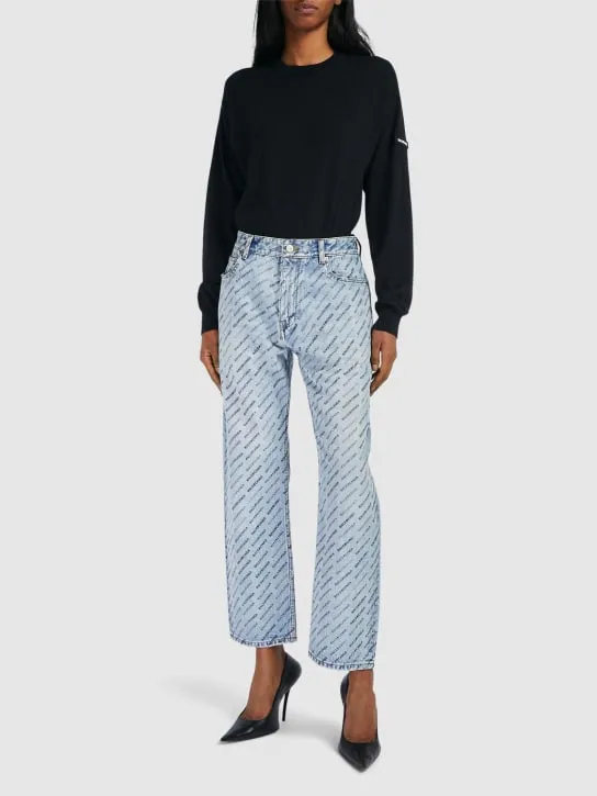 Balenciaga   Buckle loose fit denim jeans 