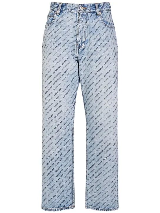 Balenciaga   Buckle loose fit denim jeans 