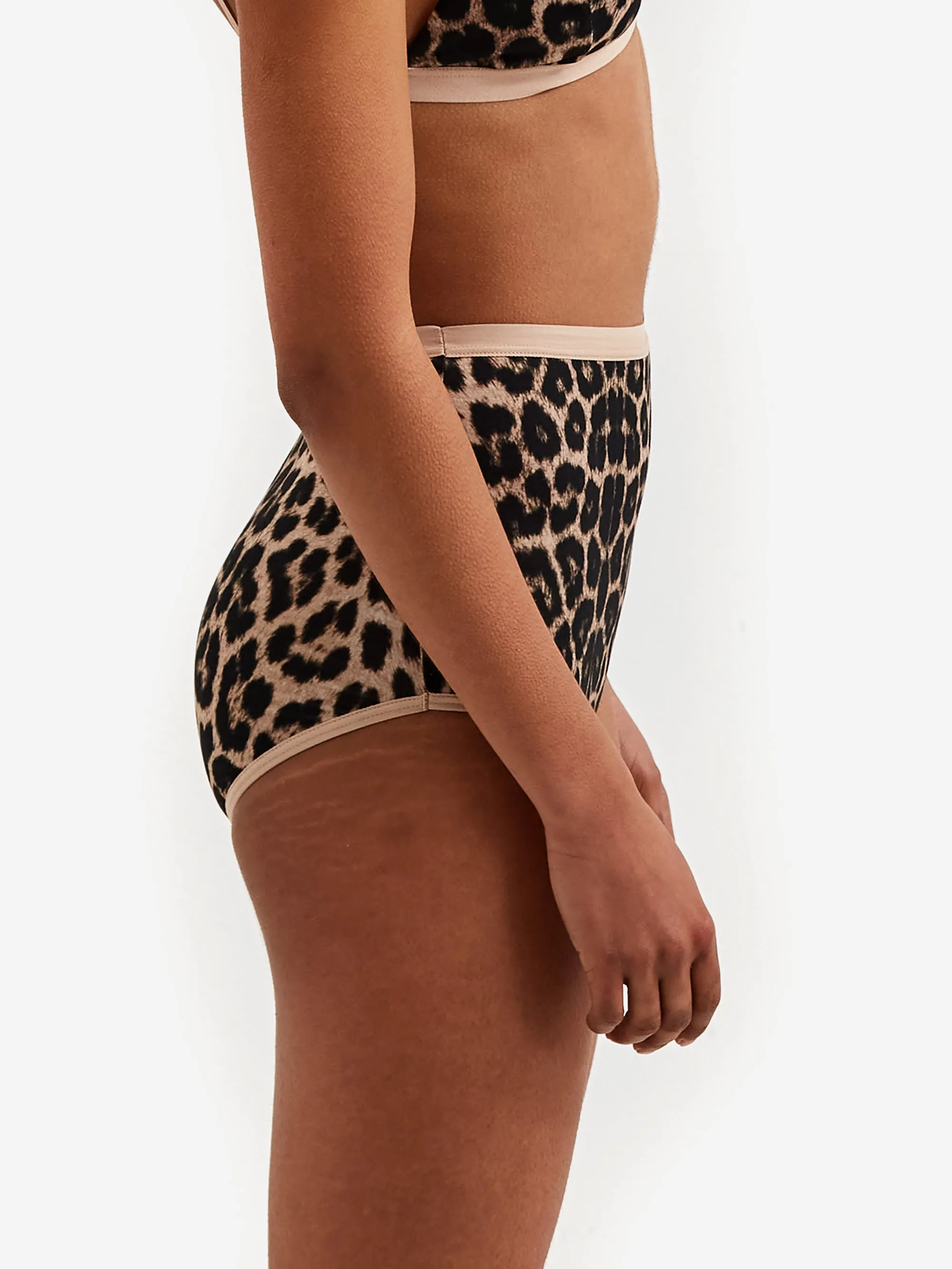 Baserange Highwaist Bell Pants - Leopard