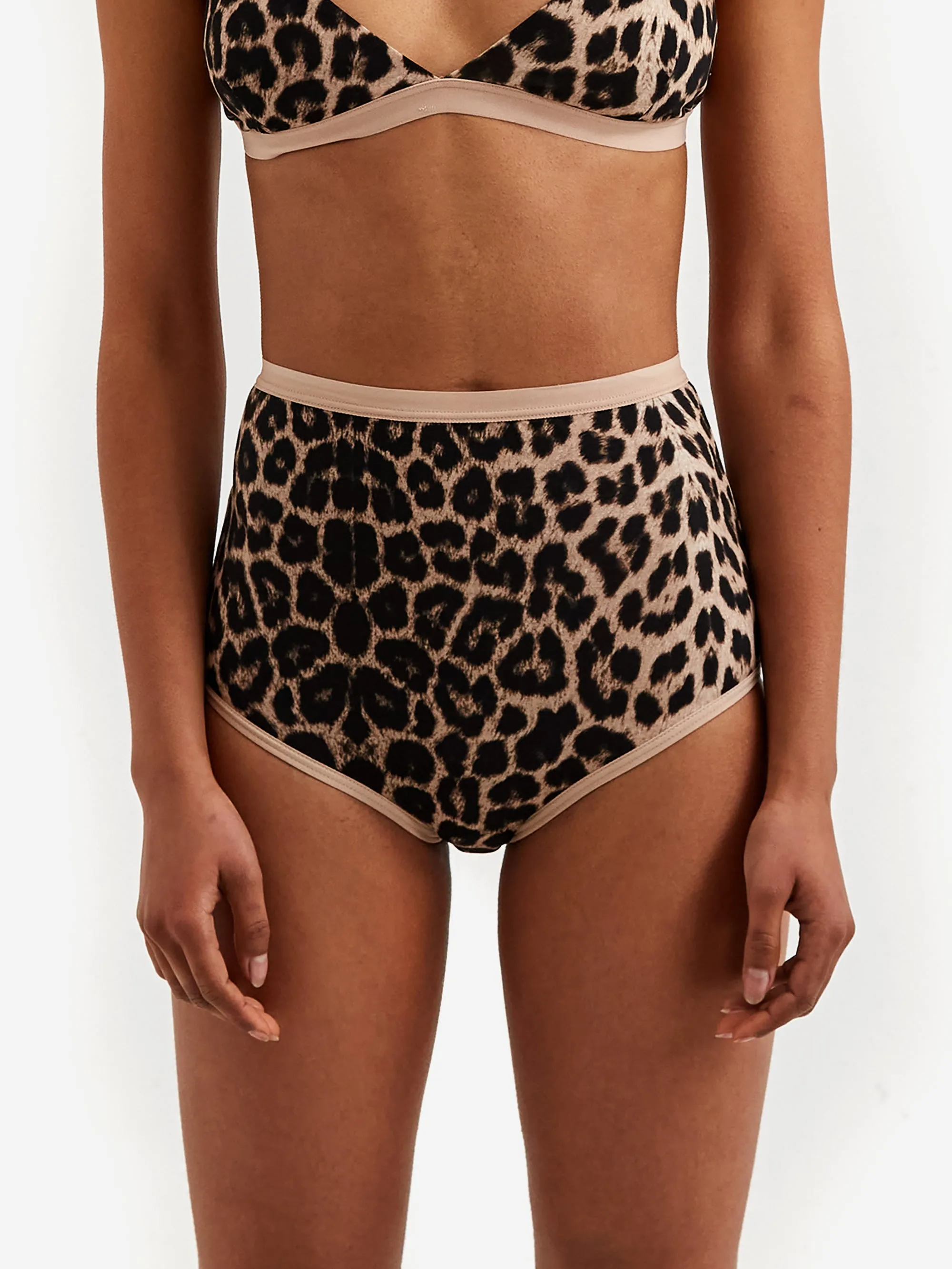 Baserange Highwaist Bell Pants - Leopard