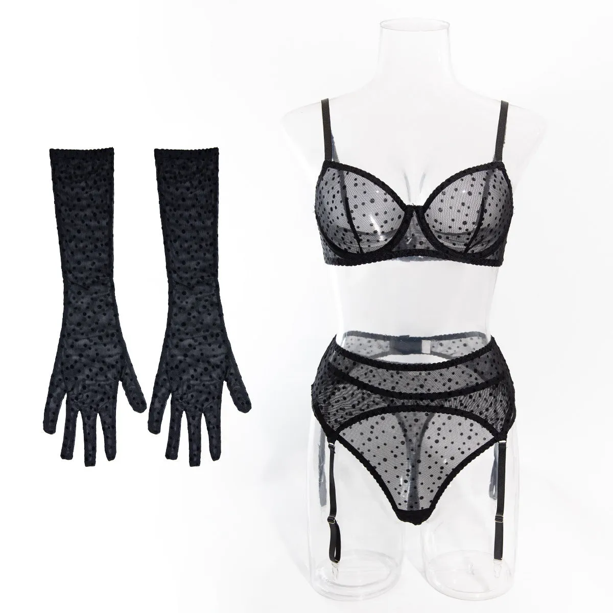 Breathable Sexy Bra Push Up With Gloves