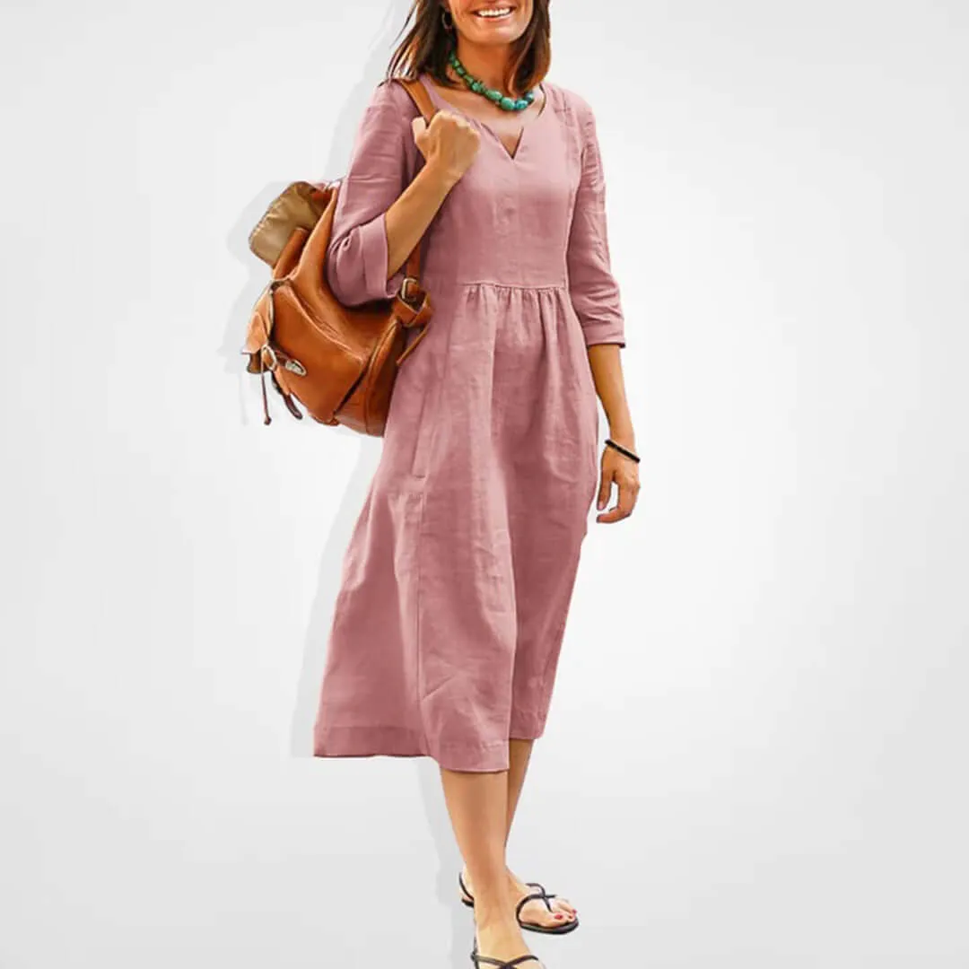 Casual Midi Dress: Versatile & Breathable