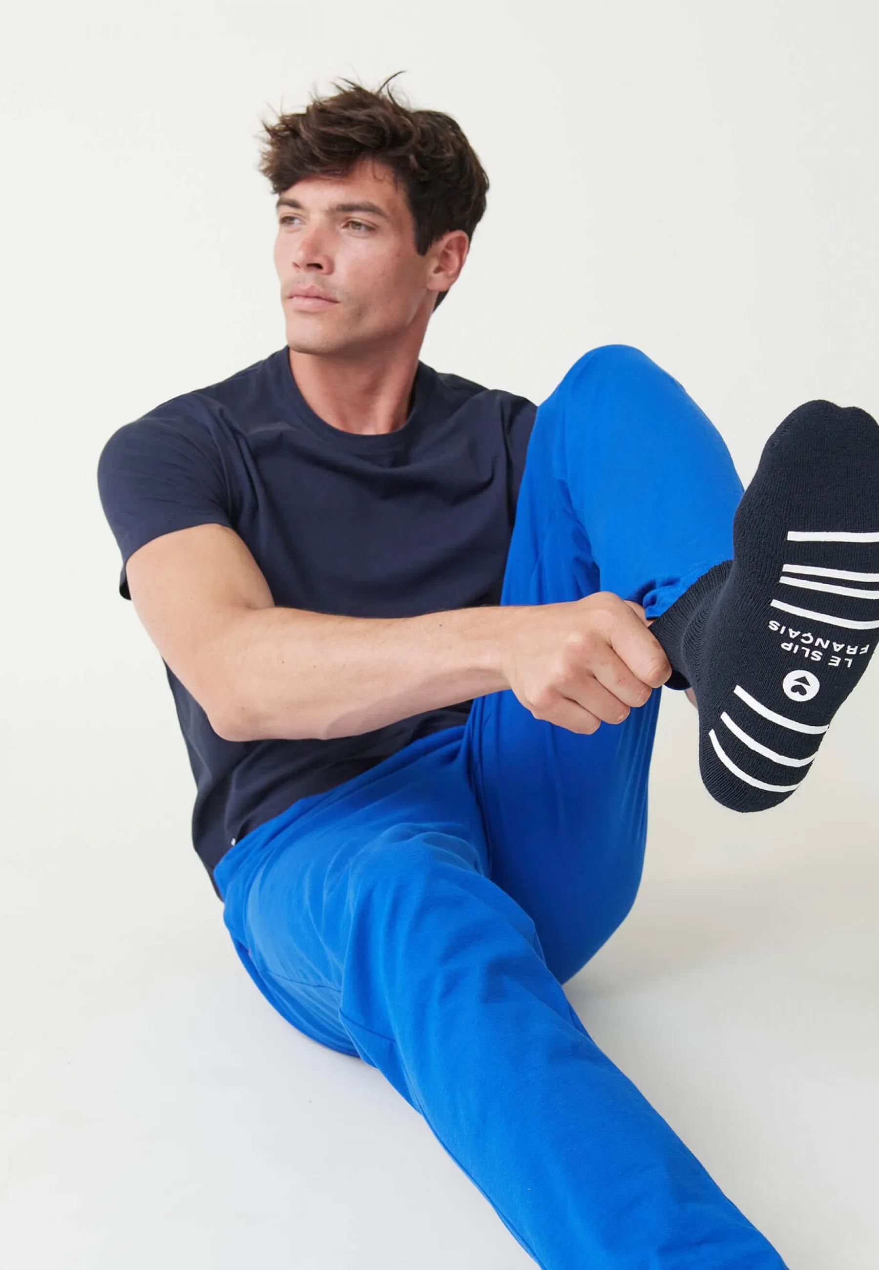 Chaussonou Marine - Chaussettes Courtes À Semelle Anti-Dérapante