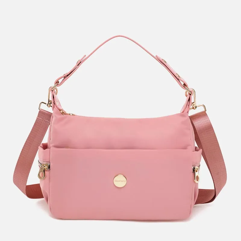 Crossbody Bag for Women Pink Lightweight Multi-Pocket Casual Shopping Handbag