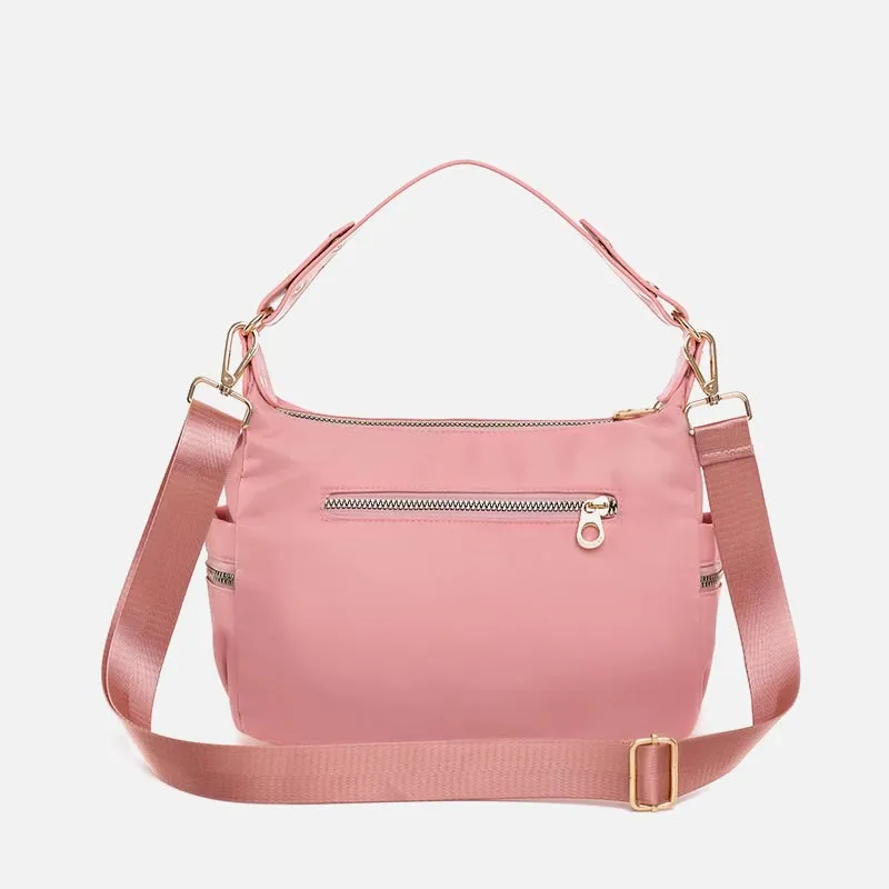 Crossbody Bag for Women Pink Lightweight Multi-Pocket Casual Shopping Handbag