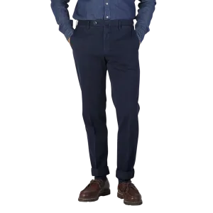 Dark Blue Cotton Stretch Comfort Chinos