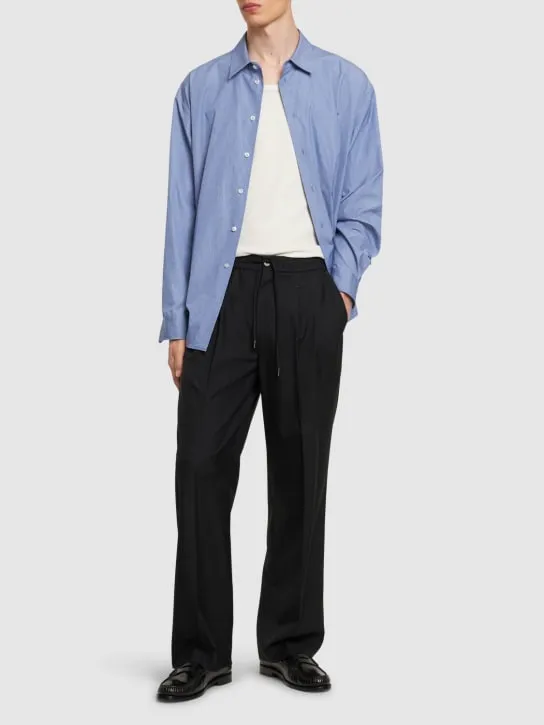 Dunst   5-pocket wide leg wool blend pants 
