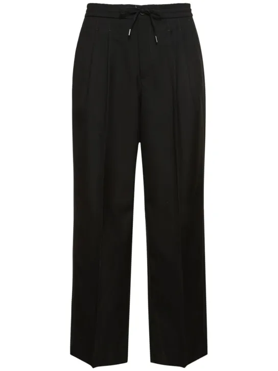 Dunst   5-pocket wide leg wool blend pants 