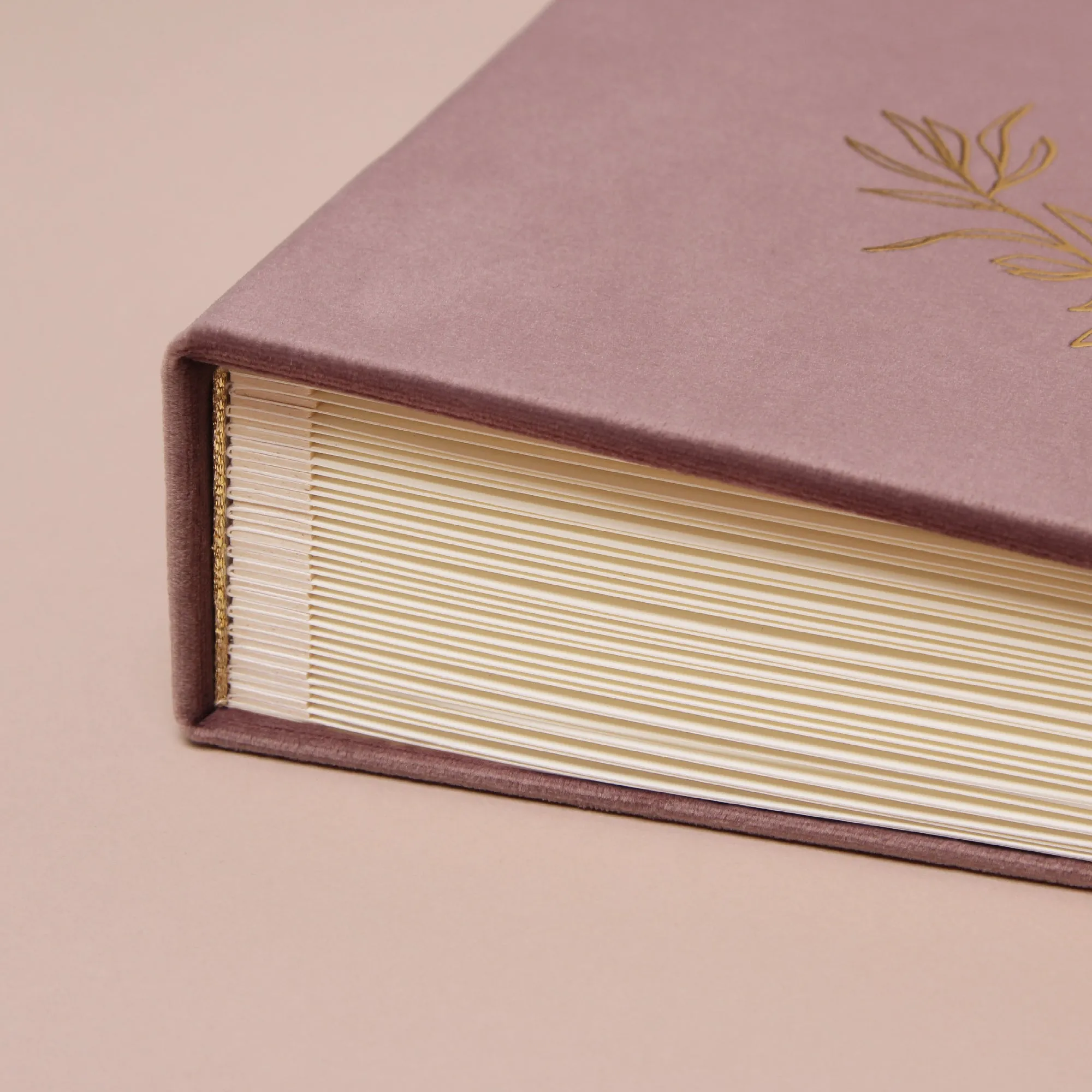 Dusty Plum Velour   Real Gold | Guest Book