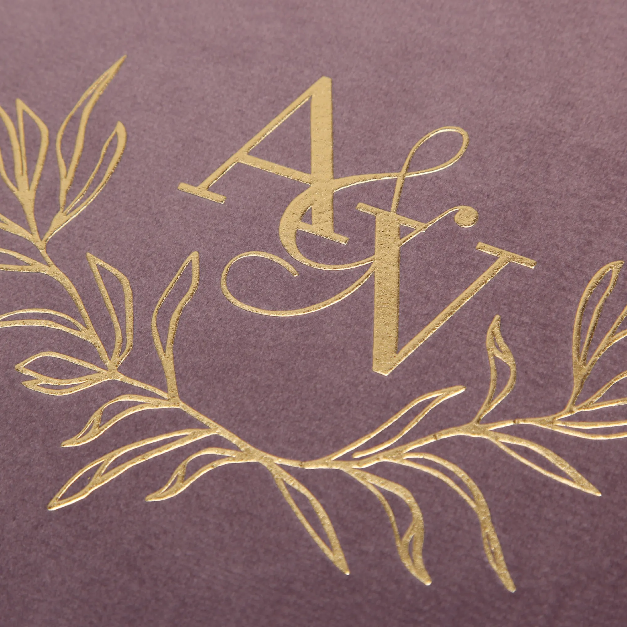 Dusty Plum Velour   Real Gold | Guest Book