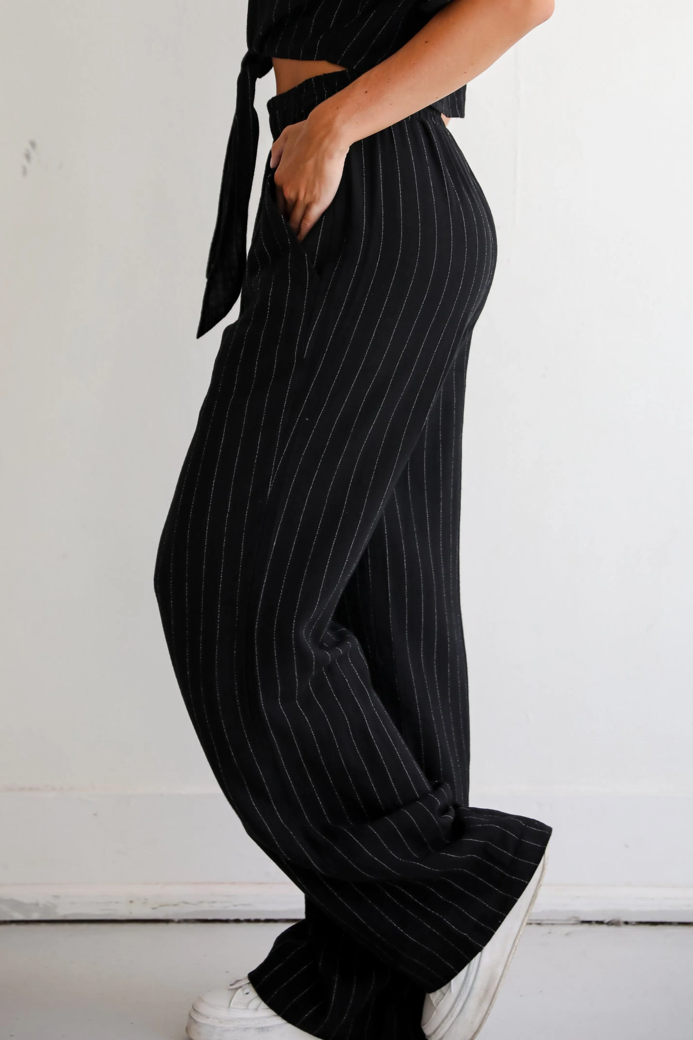 FINAL SALE - Moment Maker Striped Linen Pants