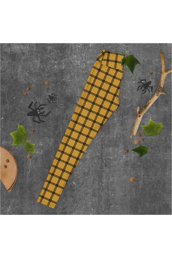 Gold Plaid Yoga Leggings