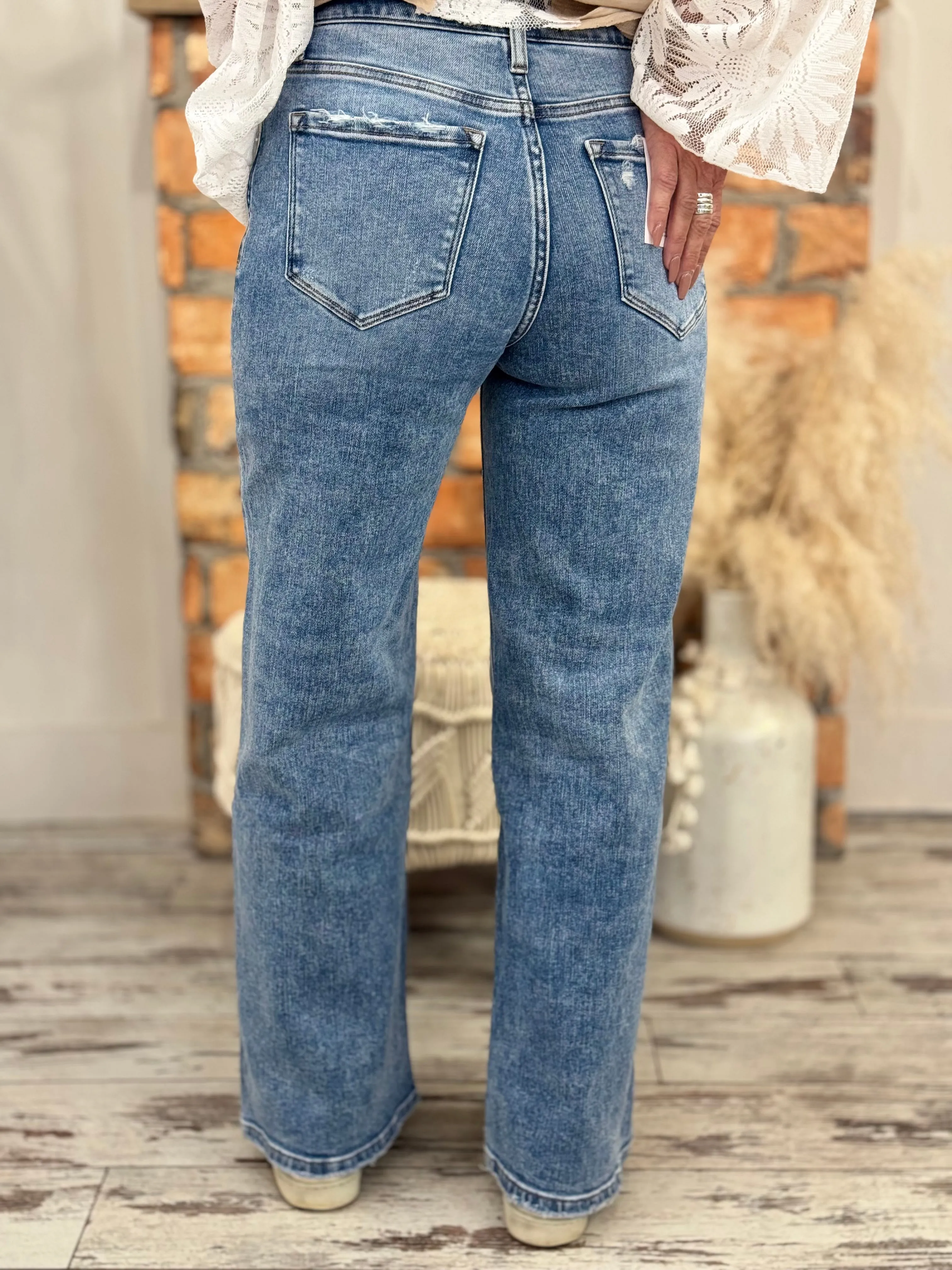 High Rise Wide Leg Jeans