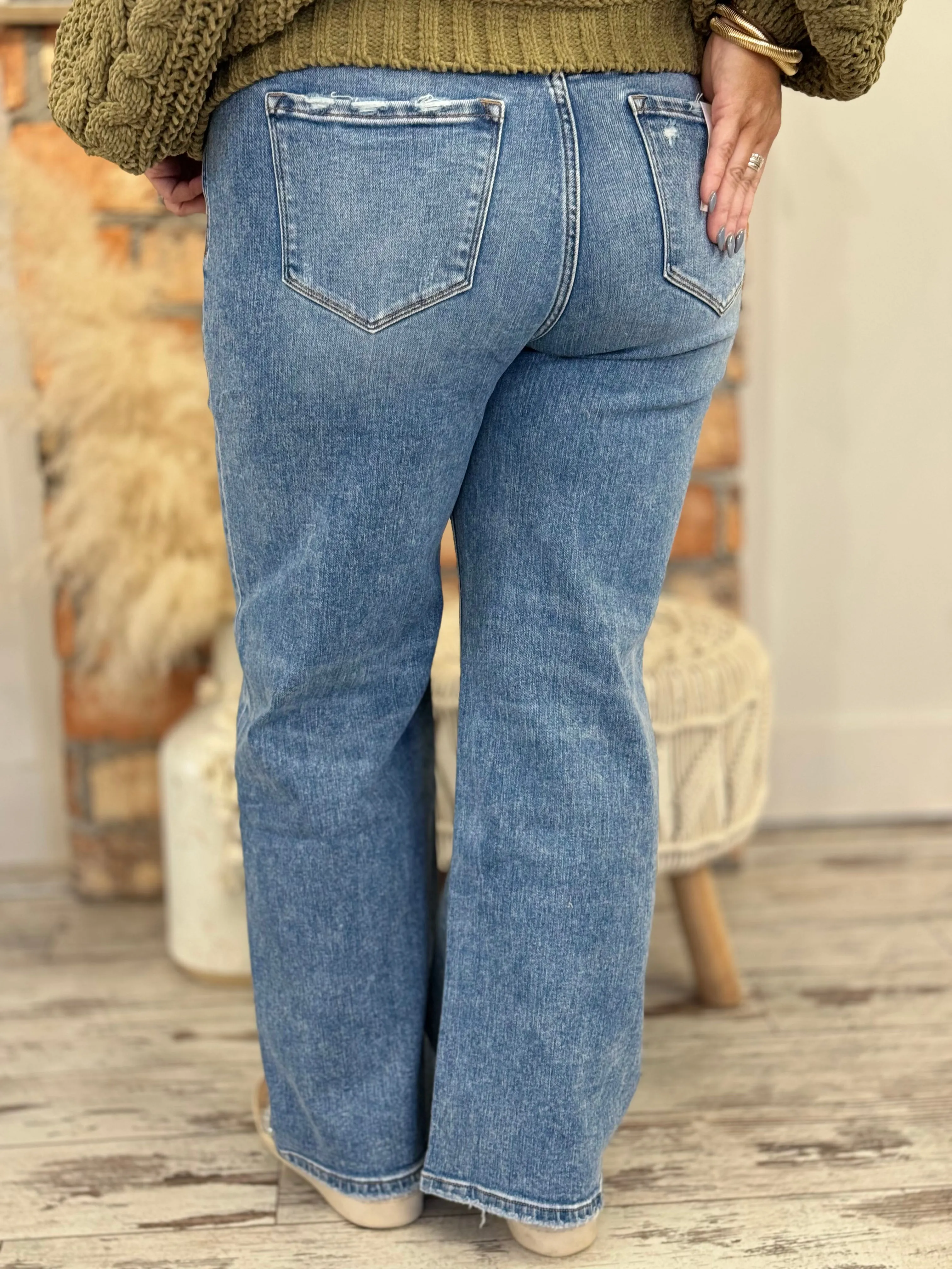 High Rise Wide Leg Jeans