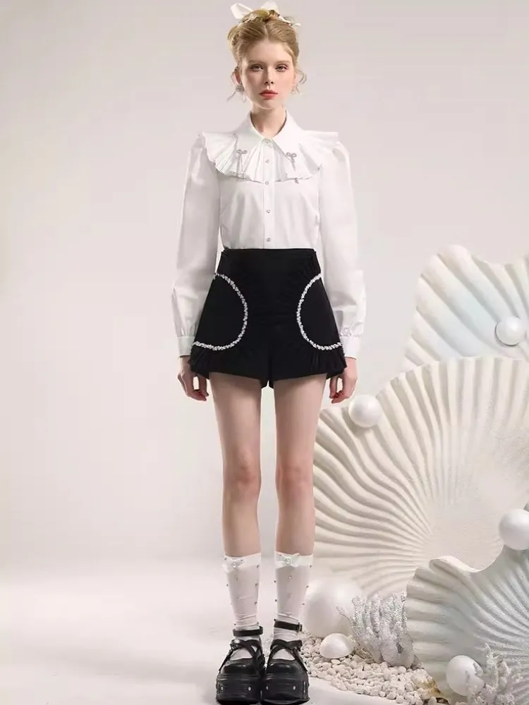 High Waist Ruffle Pants【s0000006850】