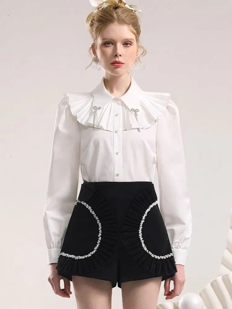 High Waist Ruffle Pants【s0000006850】