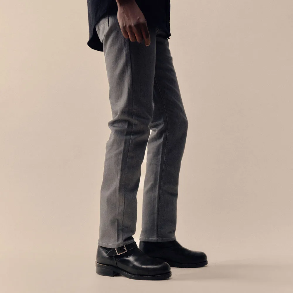 Jeans Albert confort gris coupe droite