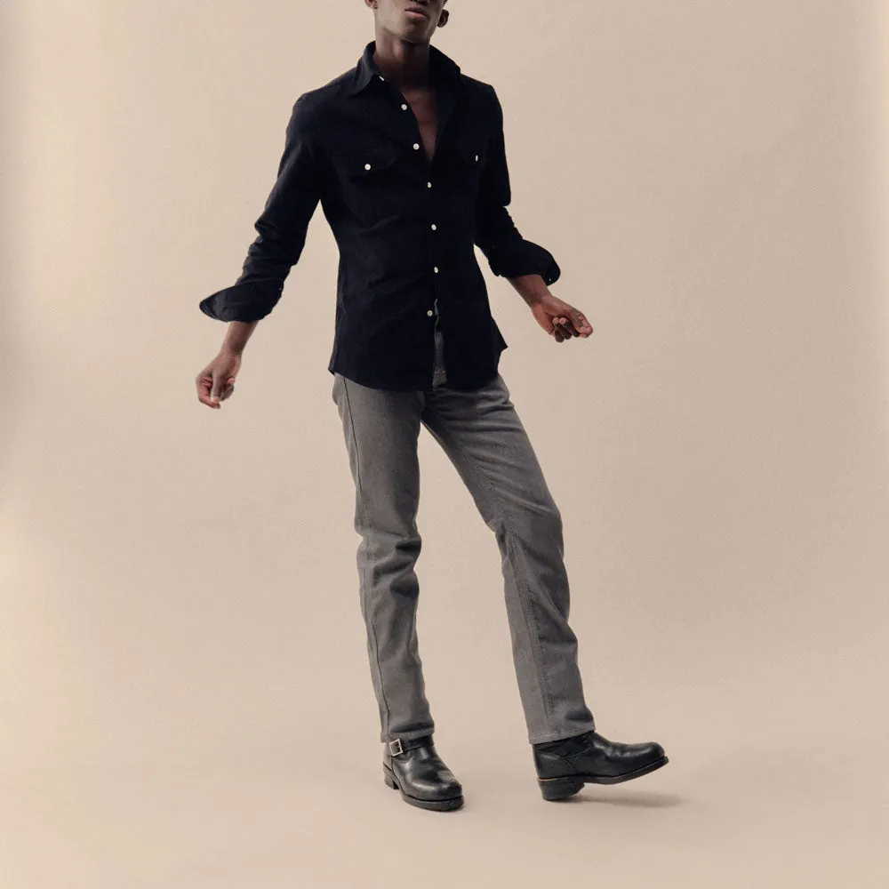 Jeans Albert confort gris coupe droite