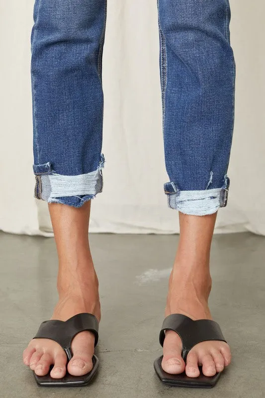 KanCan Mid Rise Skinny Straight Jeans