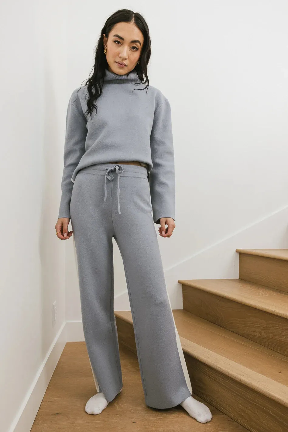 Kiara Knit Pants in Blue - FINAL SALE