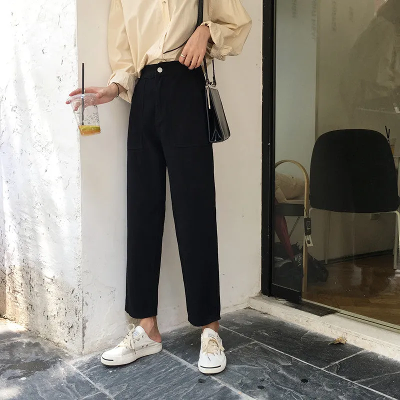 [Korean Style] Ginna High Waist Casual Denim Jeans
