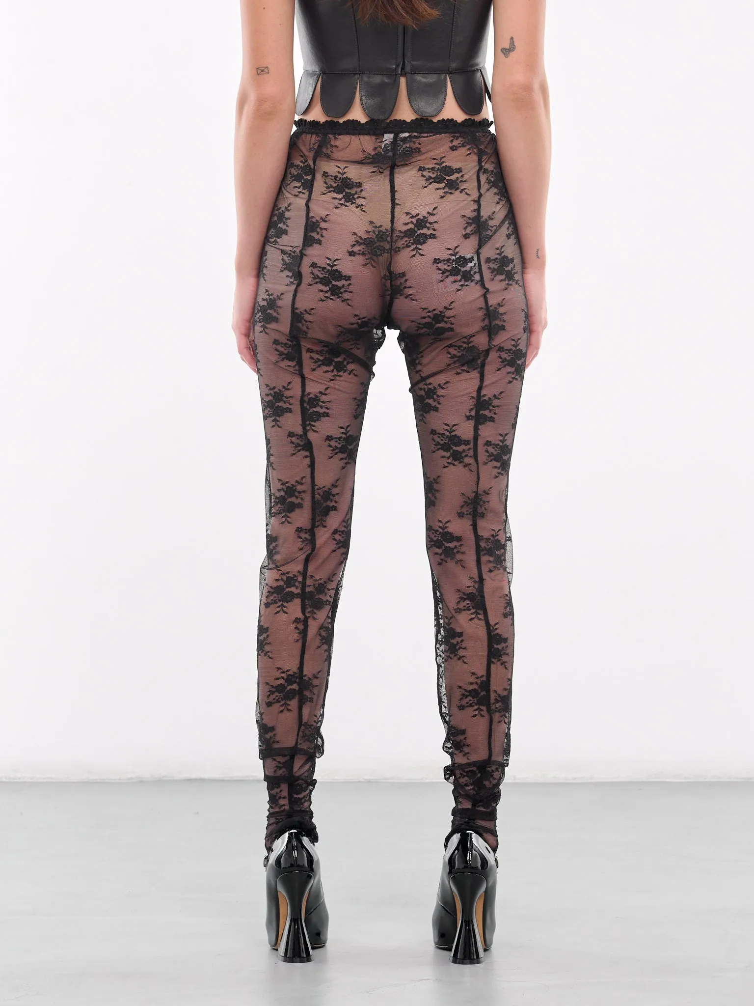 Lace Leggings (00TR08BK-BLACK)