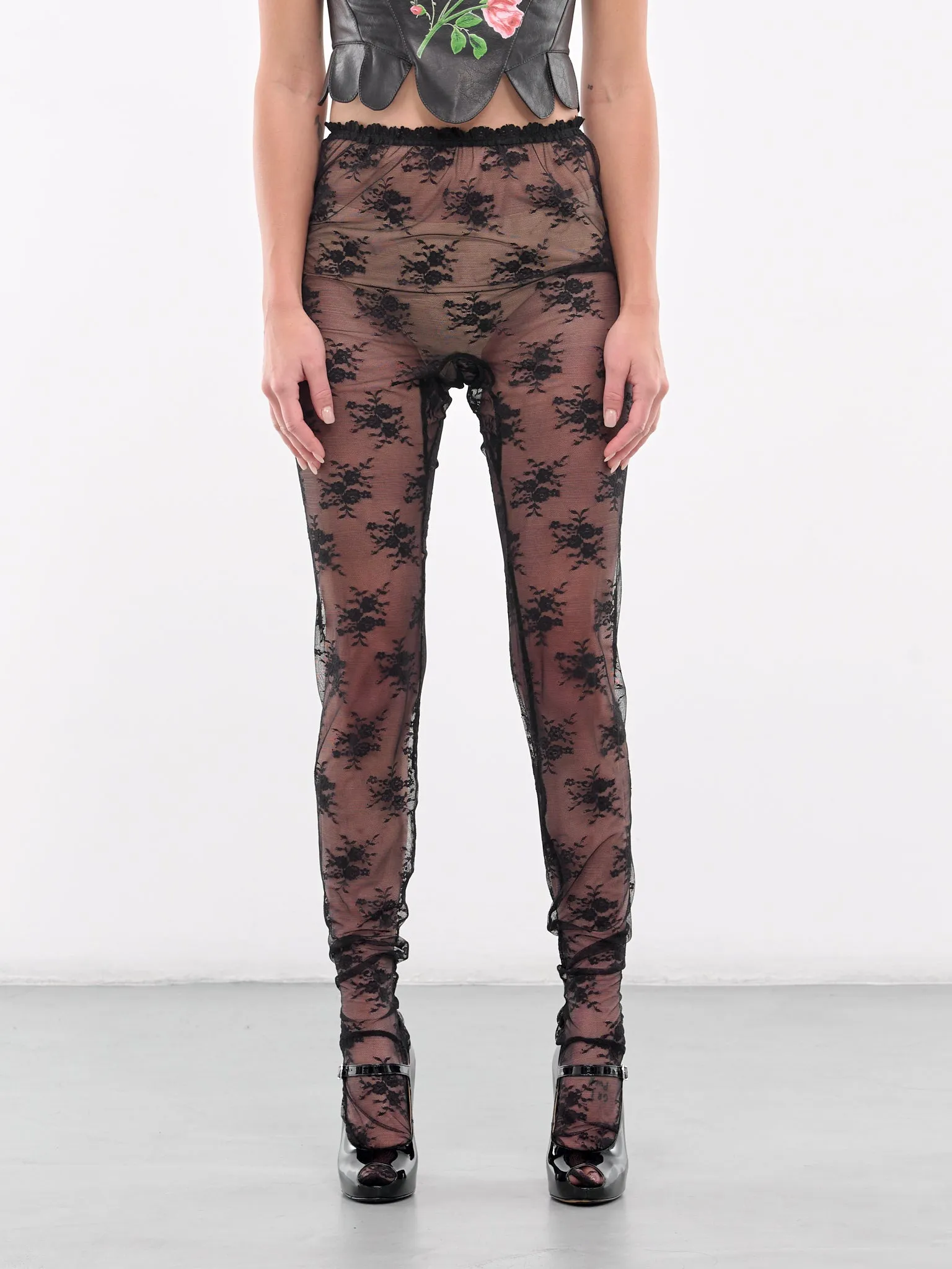 Lace Leggings (00TR08BK-BLACK)