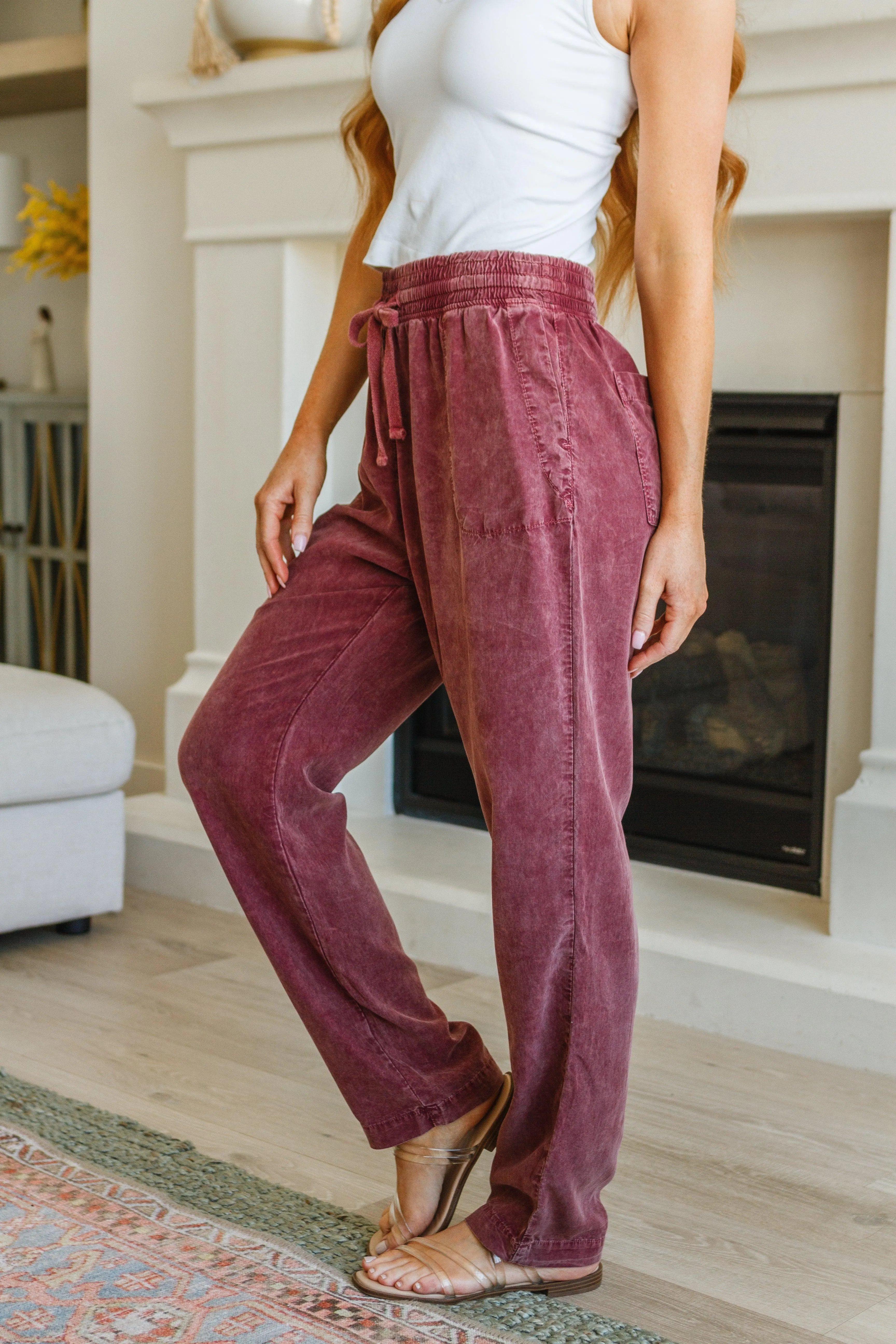 Lana High Rise Mineral Wash Pants