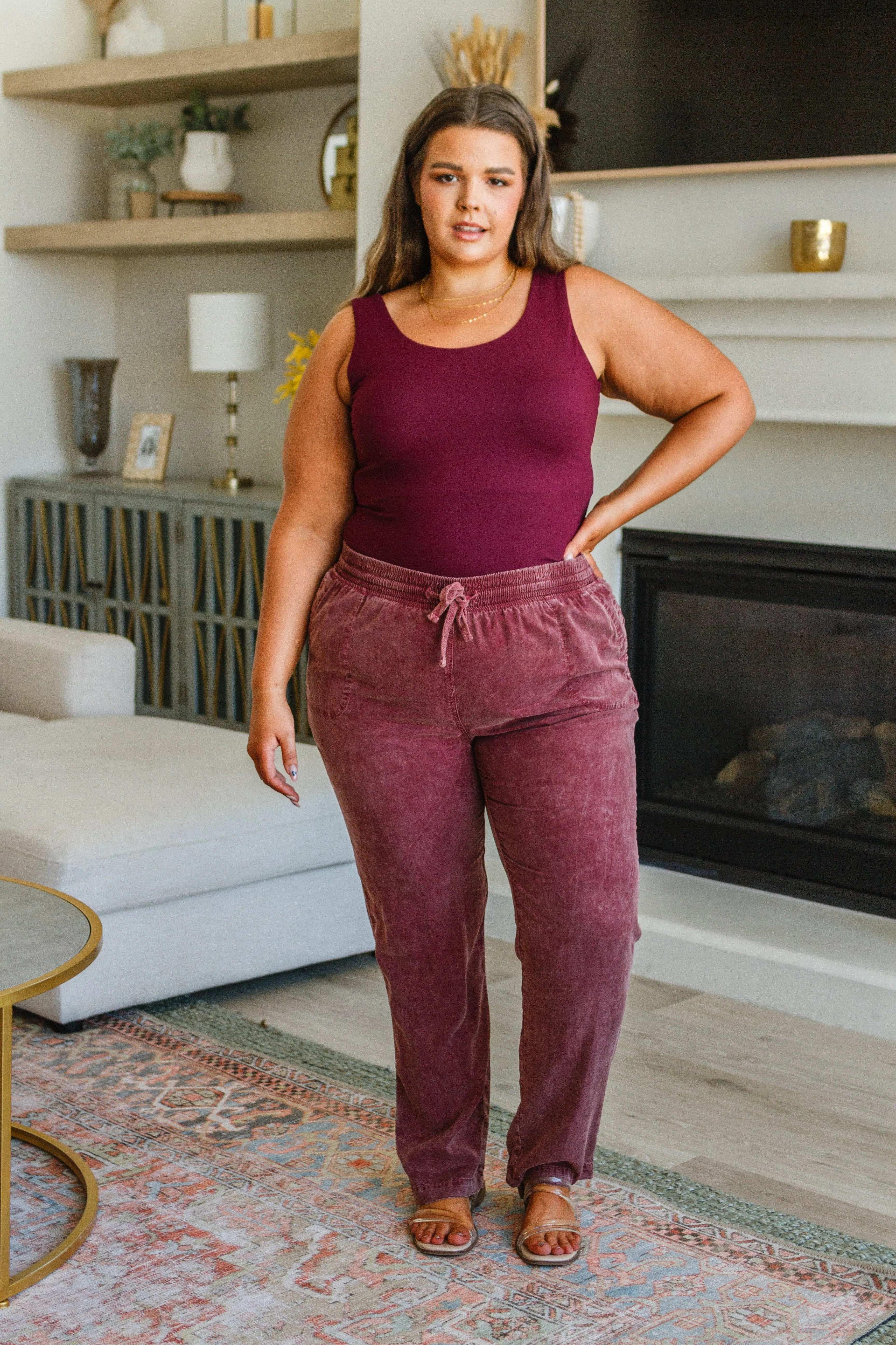 Lana High Rise Mineral Wash Pants