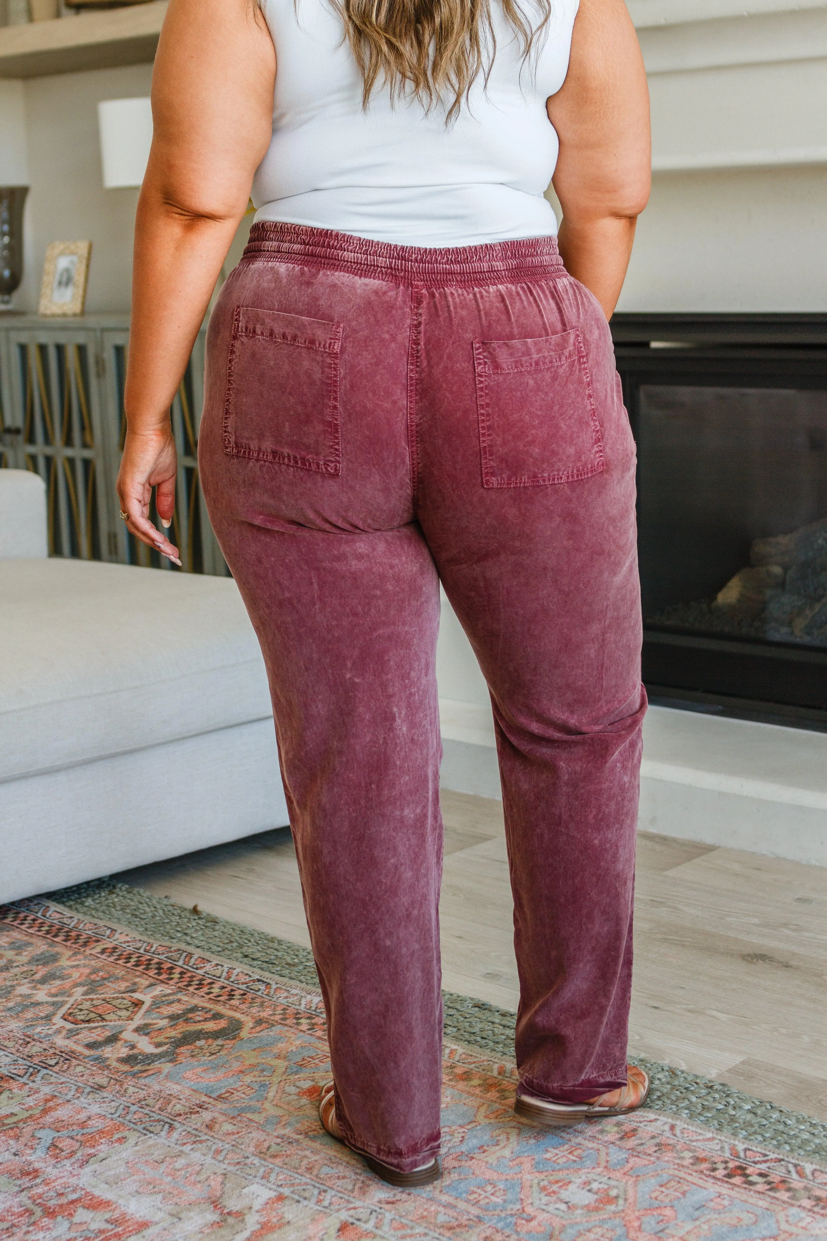 Lana High Rise Mineral Wash Pants
