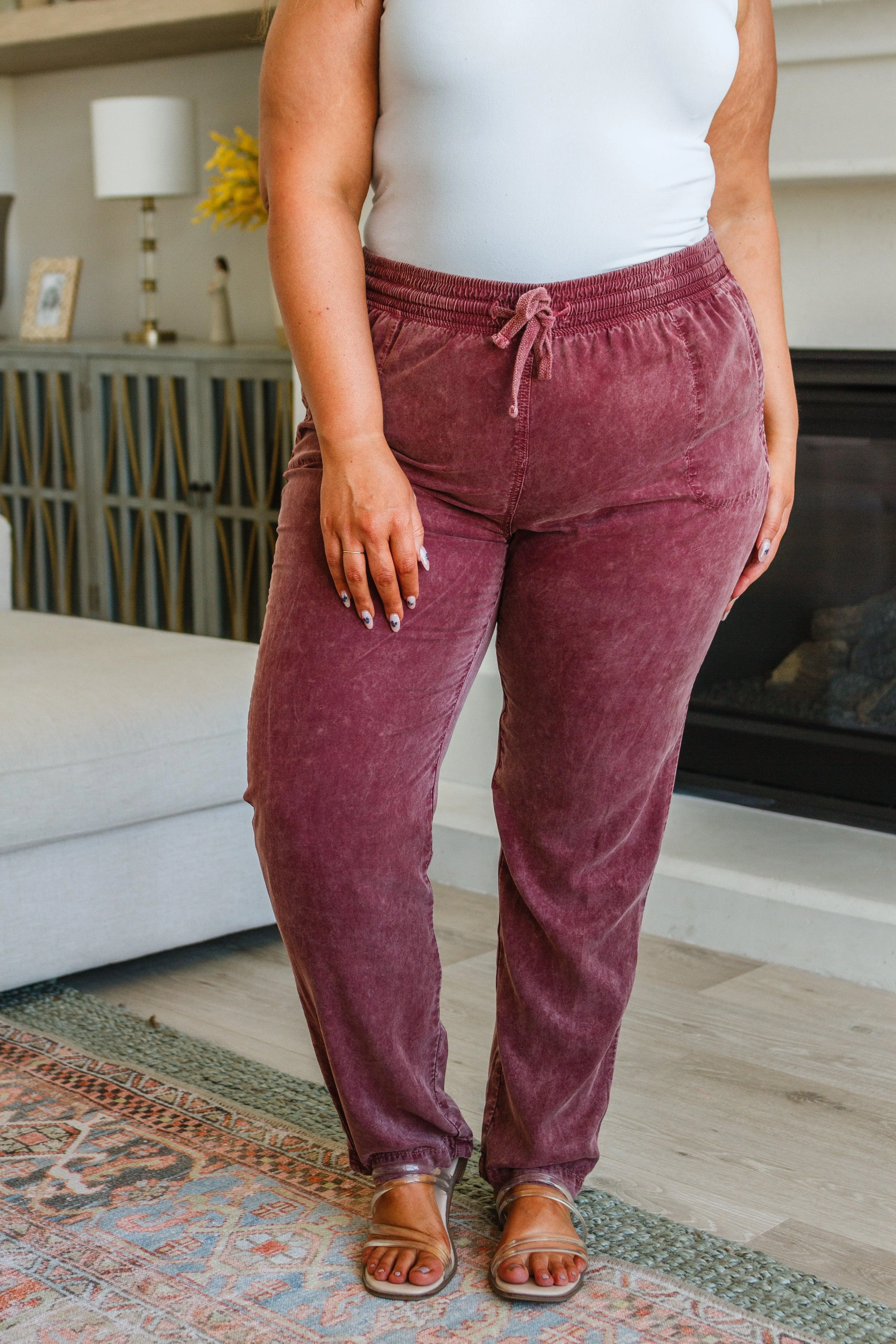 Lana High Rise Mineral Wash Pants