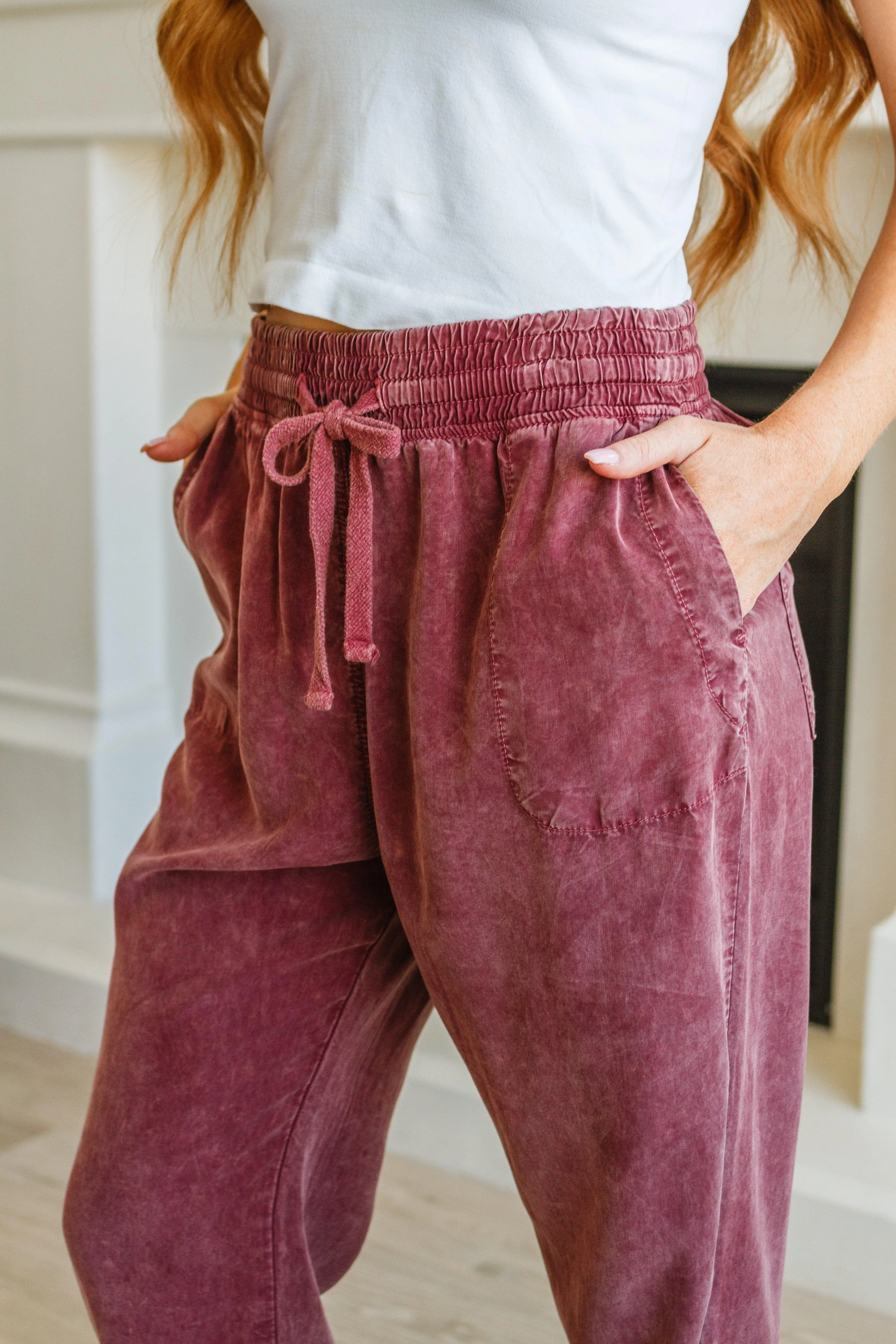 Lana High Rise Mineral Wash Pants