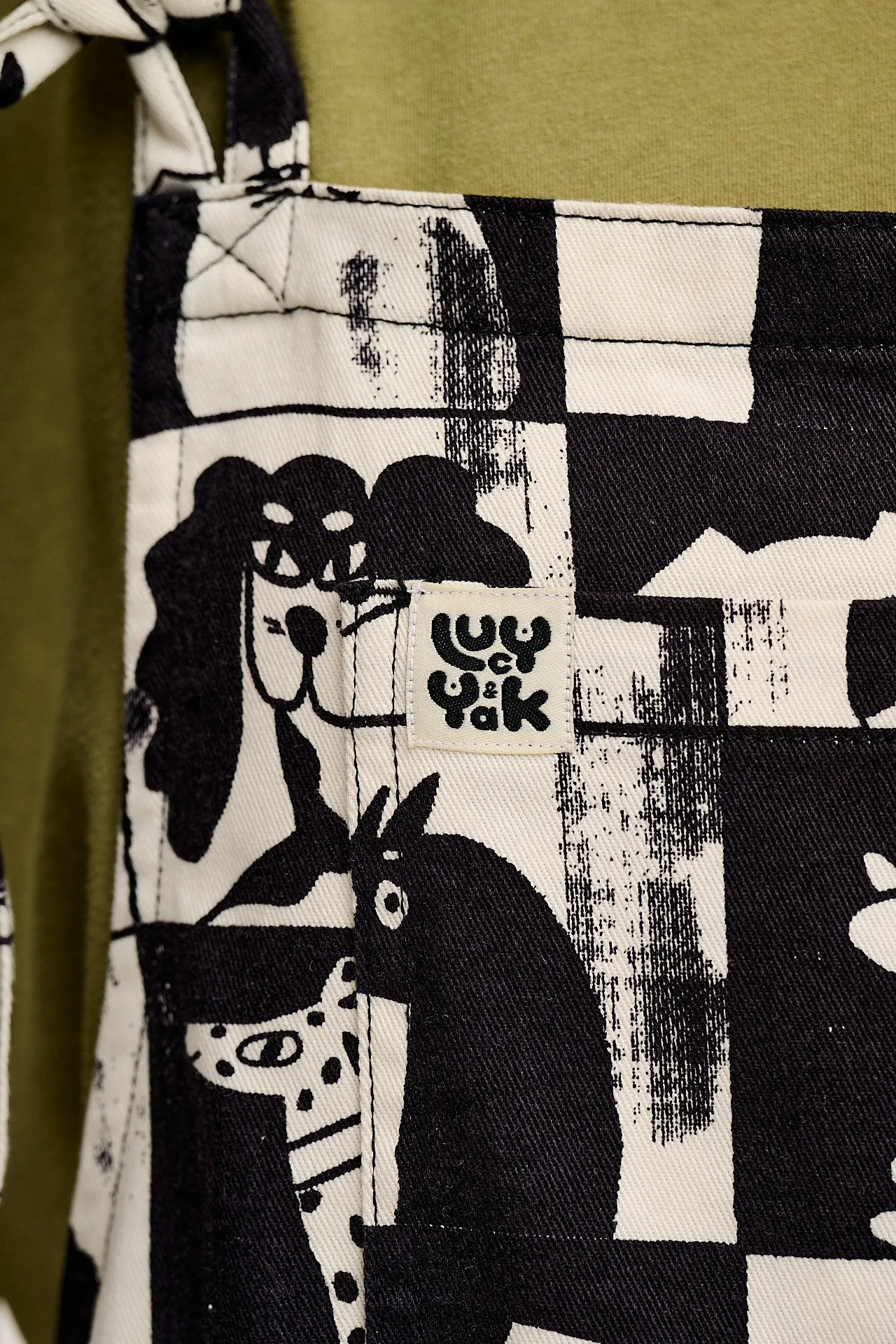 L.E. Original - Twill Dungarees in Artist Print by Enikö Eged