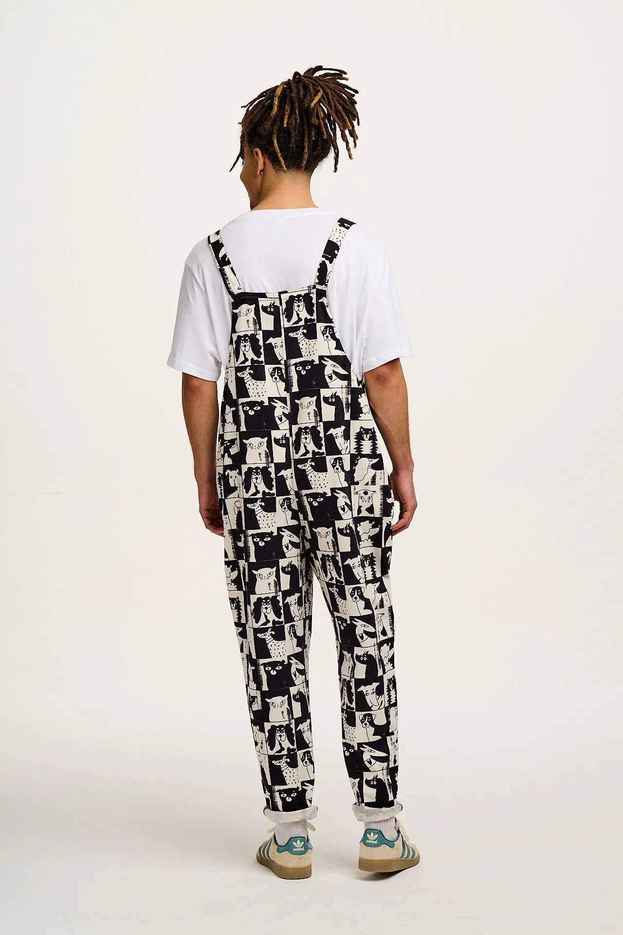 L.E. Original - Twill Dungarees in Artist Print by Enikö Eged