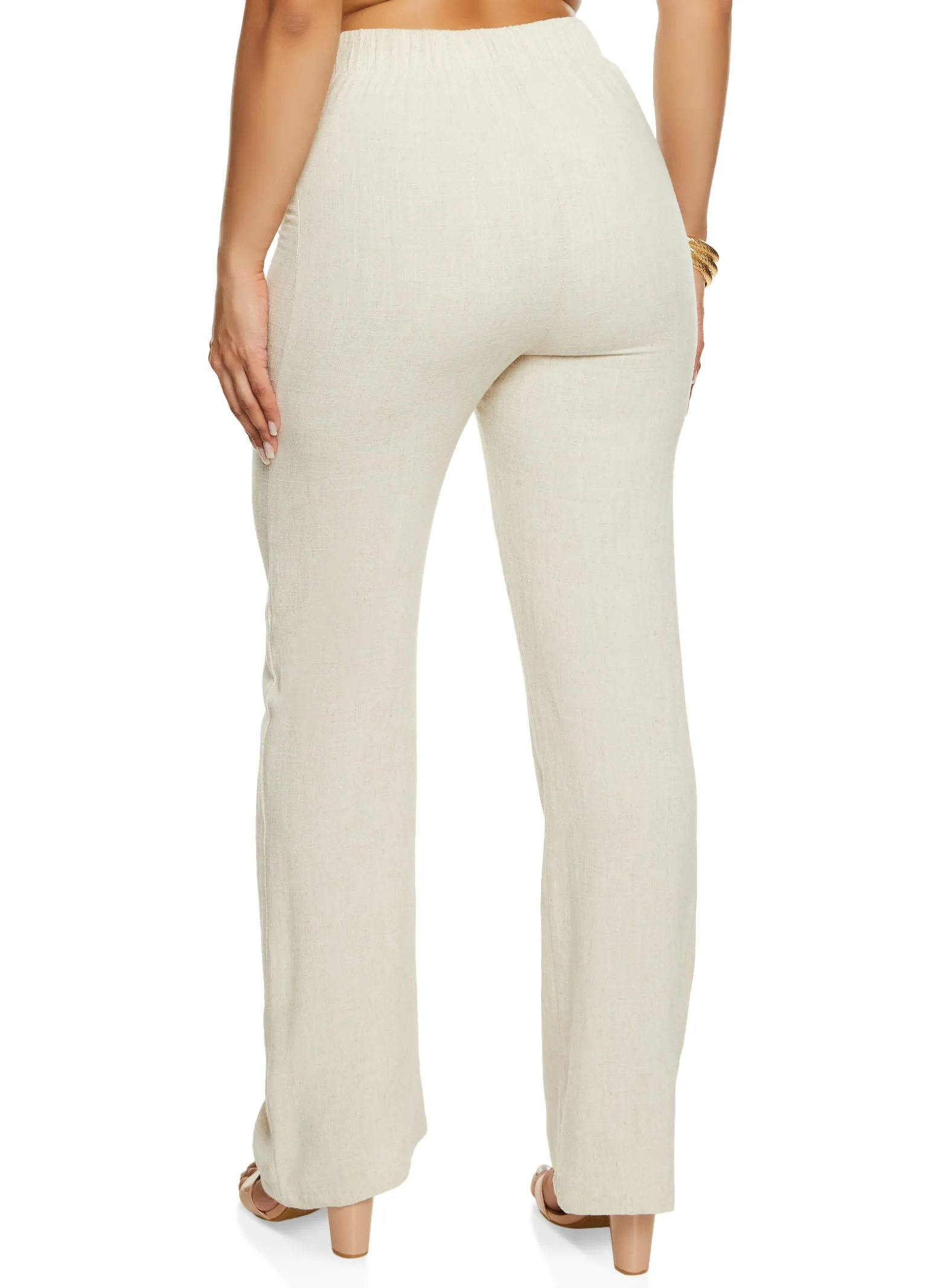 Linen High Waist Dress Pants