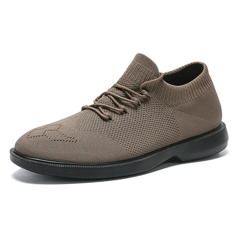 Men's Breathable Elastic Upper Black Sneakers Shoes