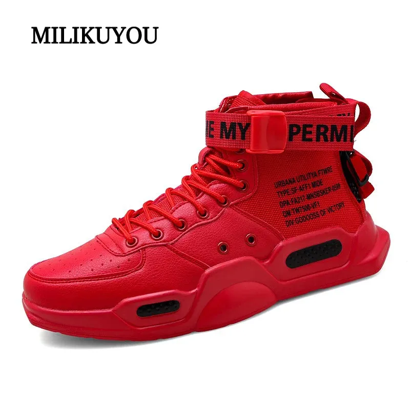 Men's Hip Hop Red Bottom Breathable Shoes