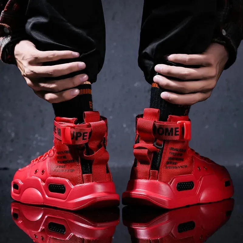 Men's Hip Hop Red Bottom Breathable Shoes