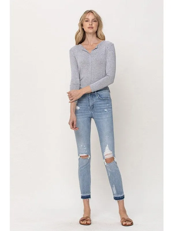 MID RISE CROP SKINNY