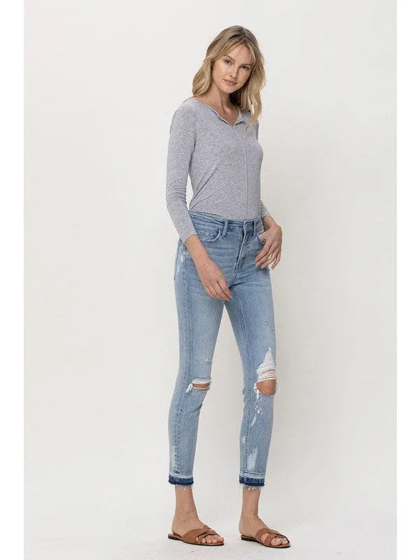 MID RISE CROP SKINNY