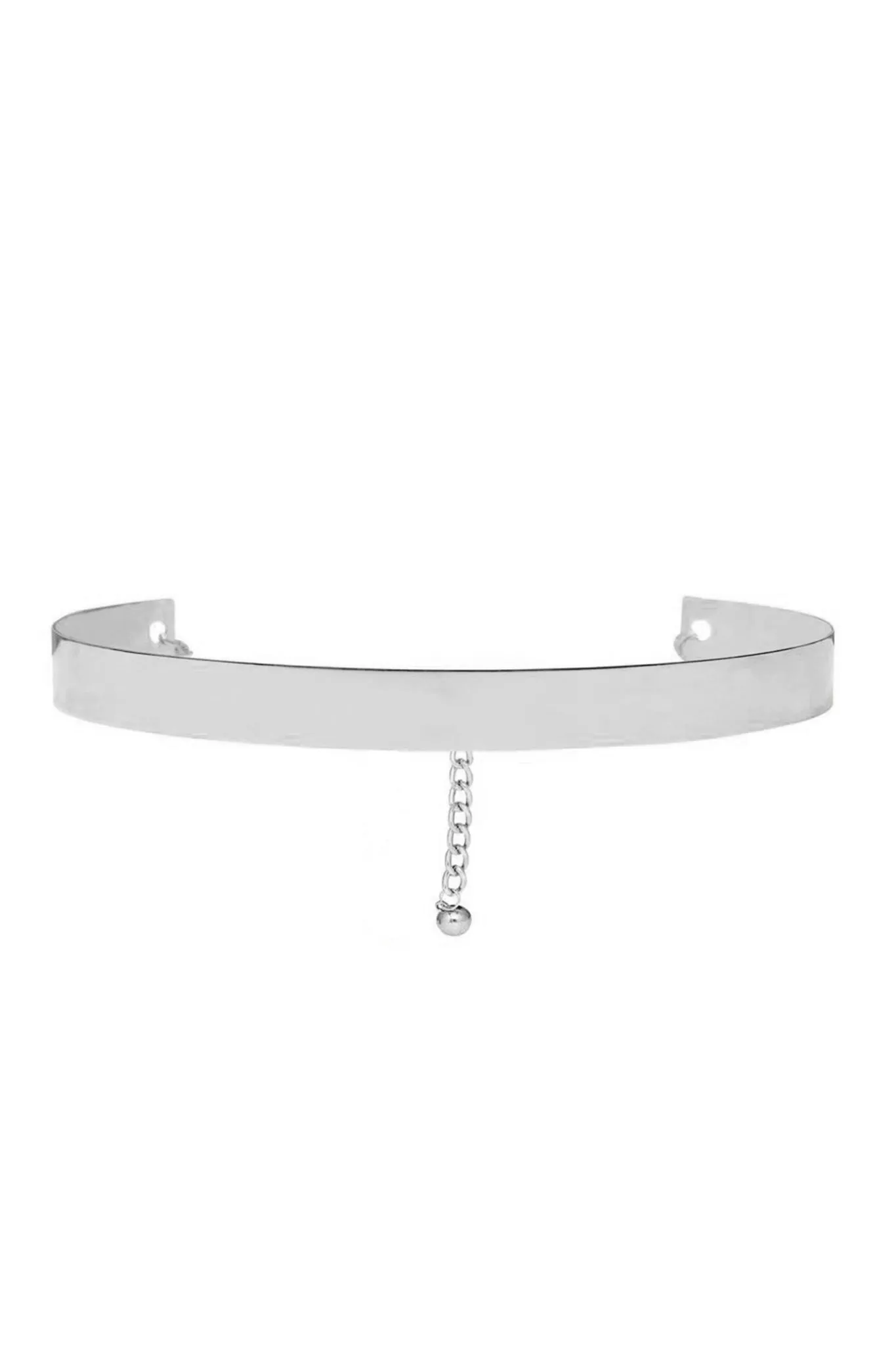 Monica Flat Waist Belt (Silver)
