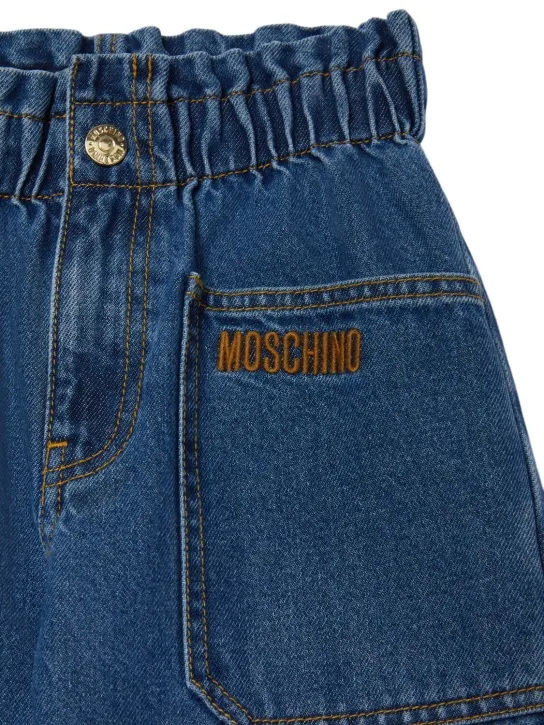 Moschino   Embroidered cotton jeans 